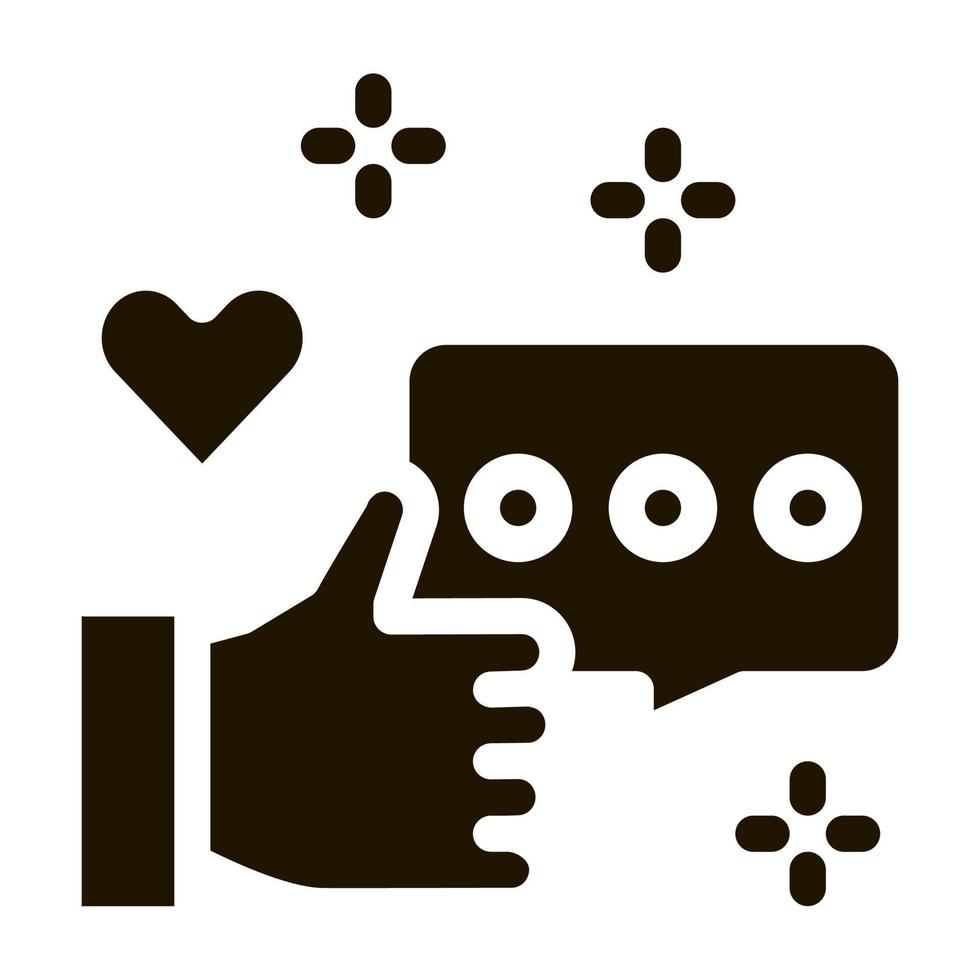 love chat communication icon Vector Glyph Illustration