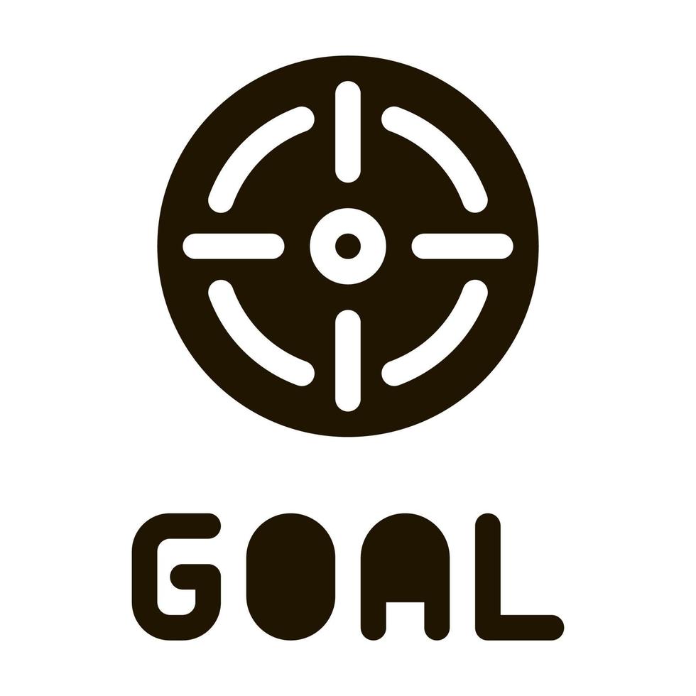 target goal icon Vector Glyph Illustration