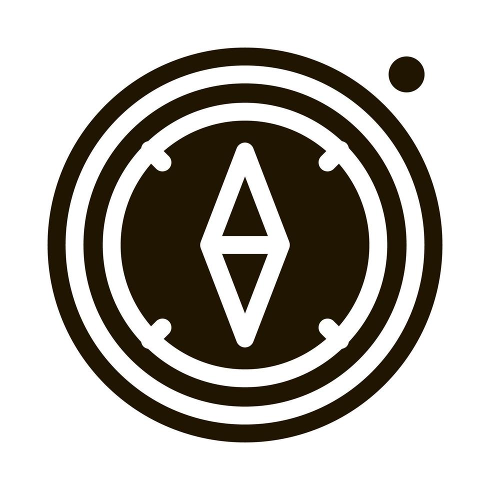 Compass Alpinism Course Detector Tool glyph icon vector