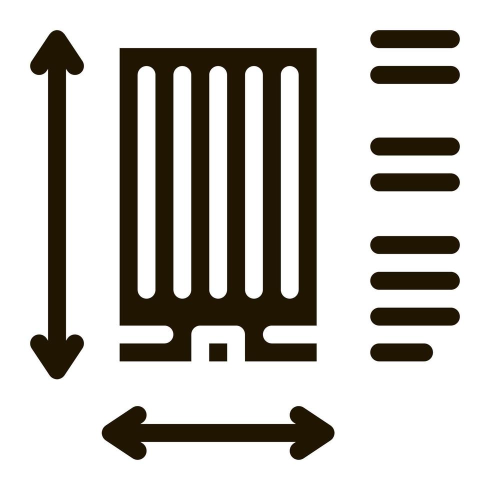 determination of area construction icon Vector Glyph Illustration