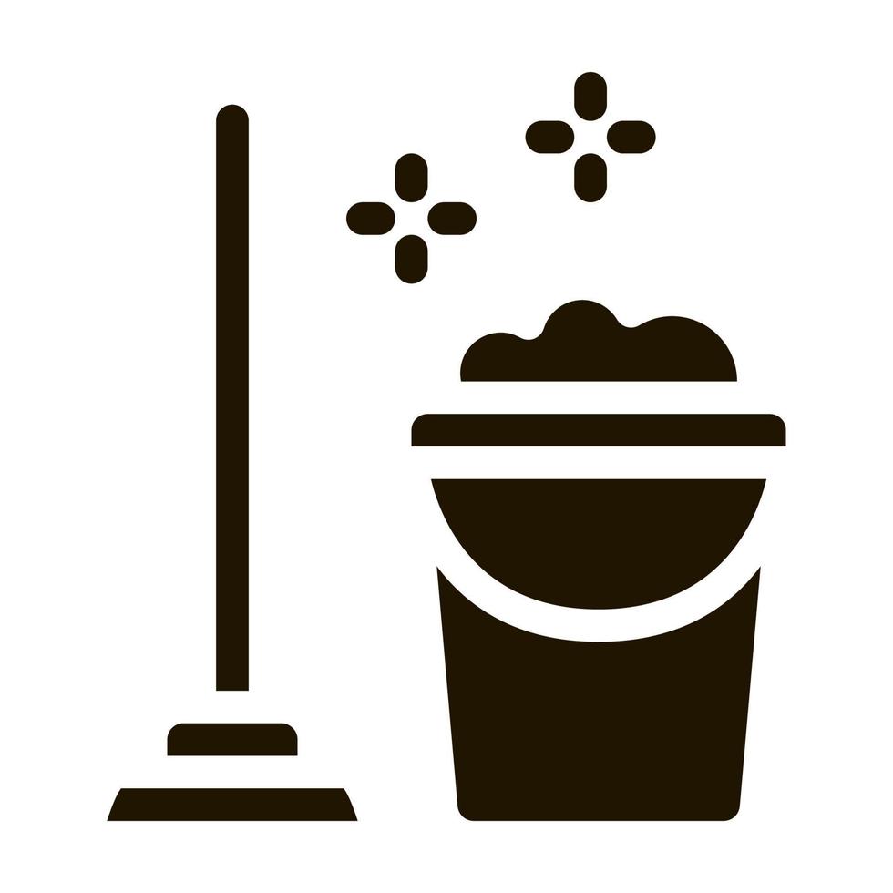 ilustración de glifo de vector de icono de limpiador de émbolo