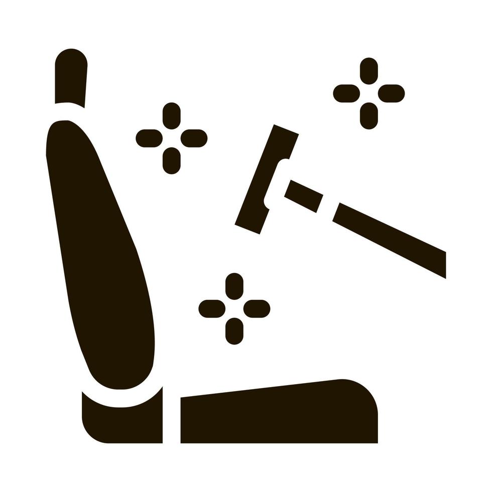 cleaning of seats in car icon Vector Glyph Illustration