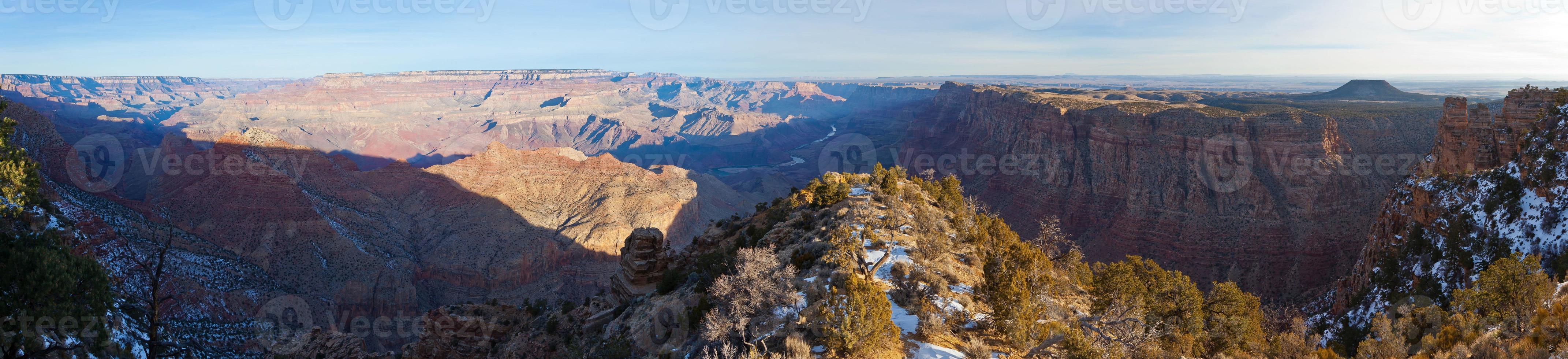 Panorama from the Grand Canyon south side in winter photo