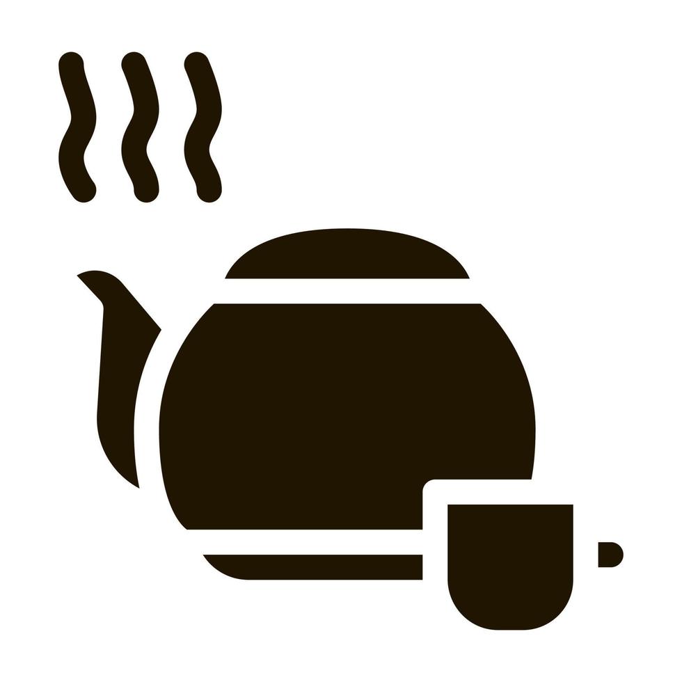 tea teapot icon Vector Glyph Illustration