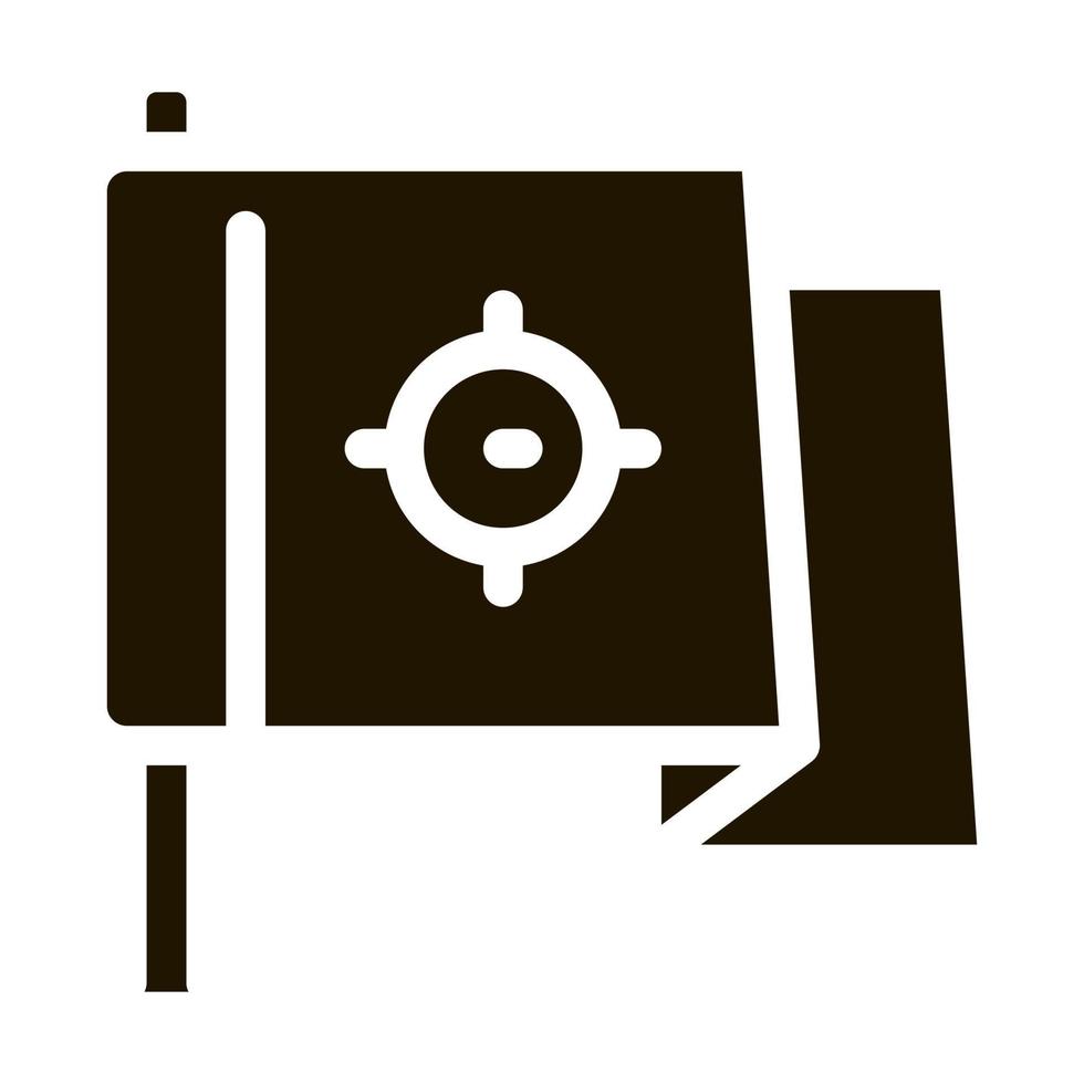 destination flag icon Vector Glyph Illustration