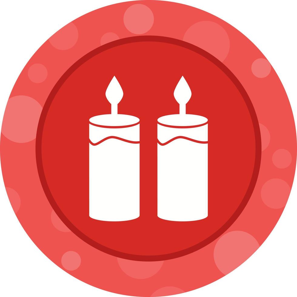 hermoso icono de vector de glifo de velas