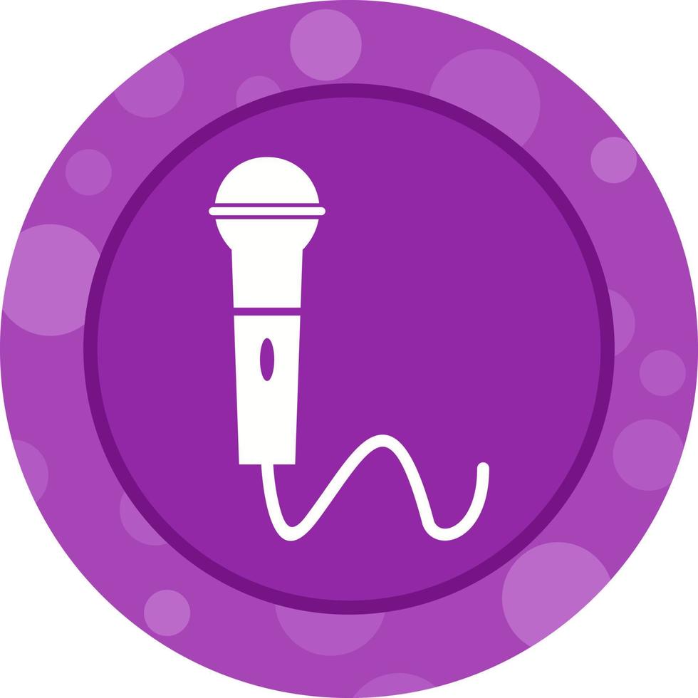 Beautiful Microphone Glyph Vector Icon