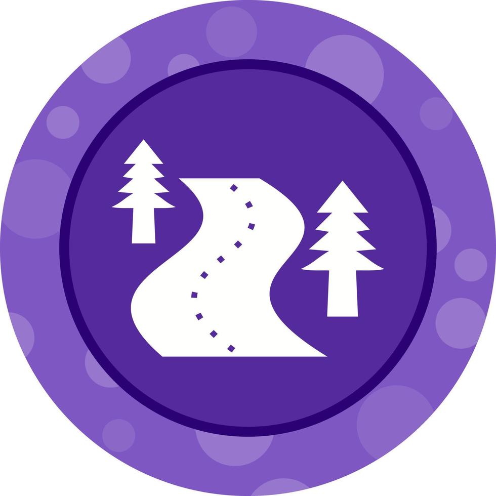 Beautiful Road Glyph Vector Icon