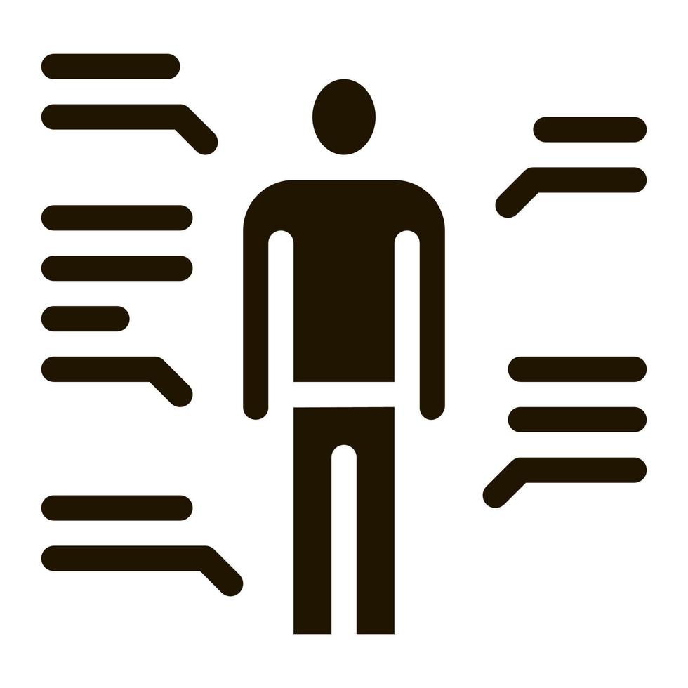 study of human functions icon Vector Glyph Illustration