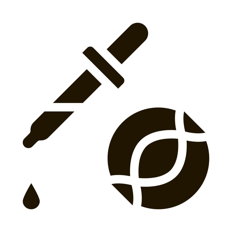 Syringe Injection Vaccine Biomaterial glyph icon vector