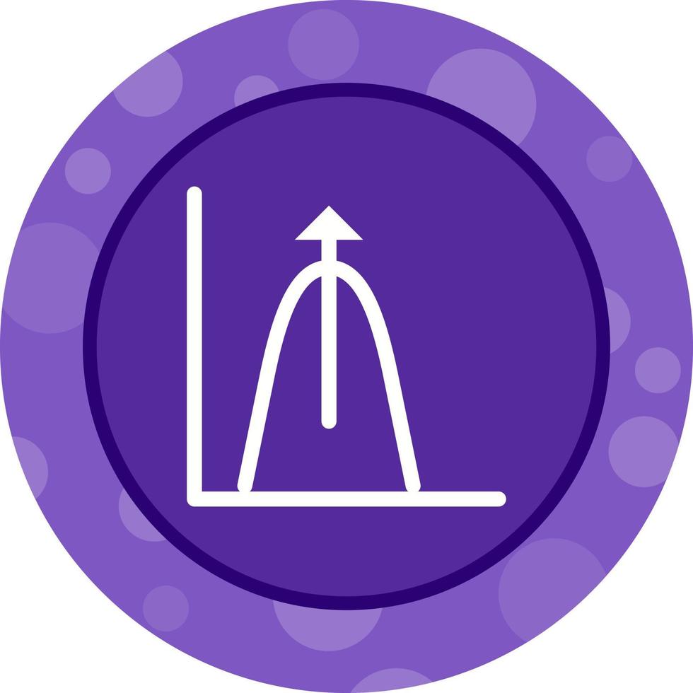 Beautiful Bell shaped graph Glyph Vector Icon