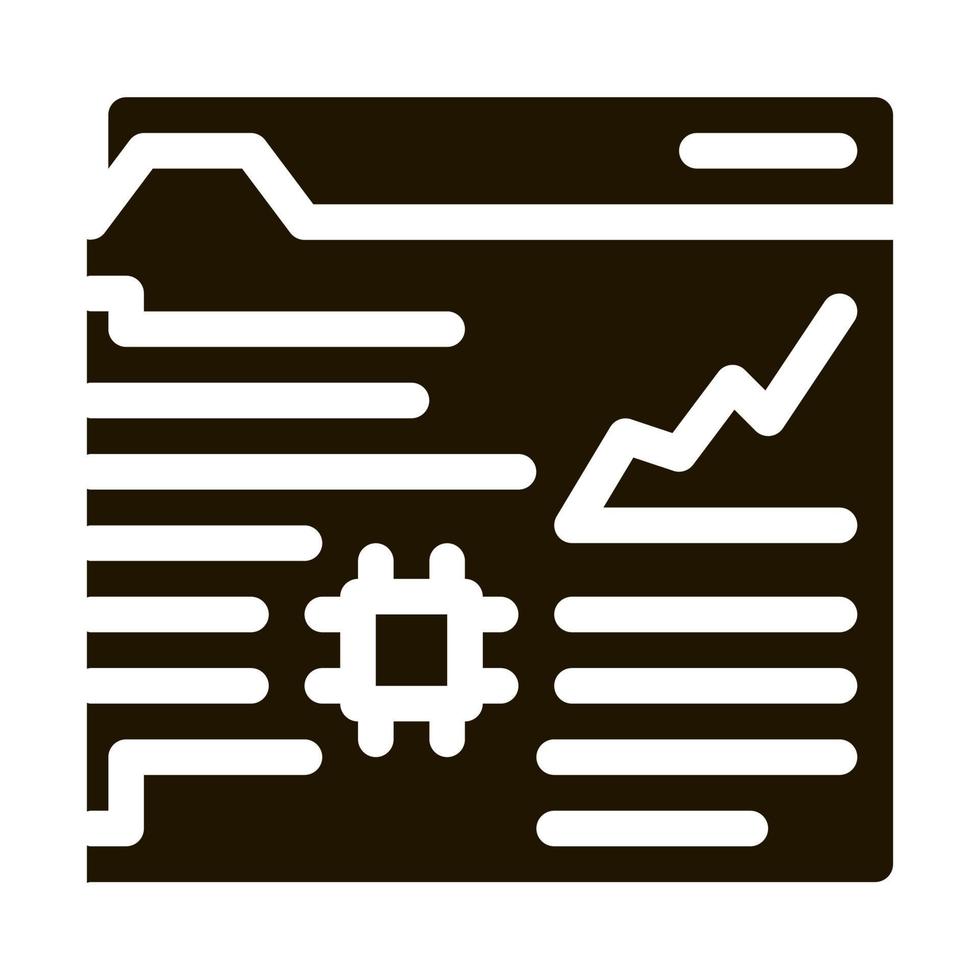 ilustración de glifo de vector de icono de automatización de proceso robótico