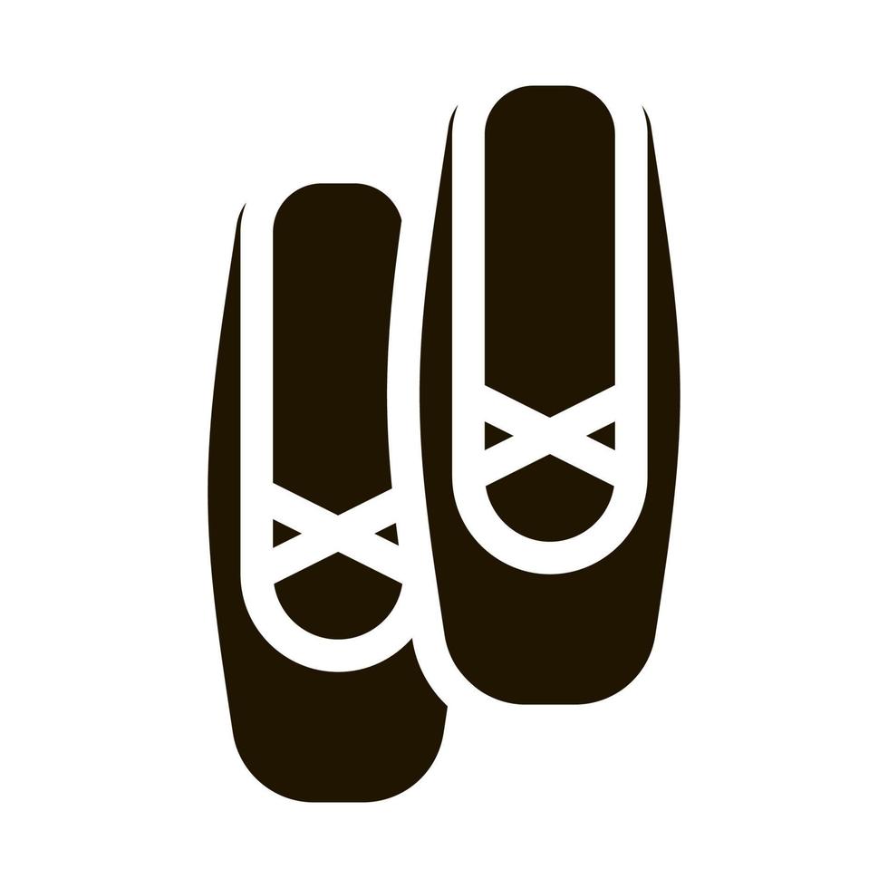 Replaceable Ballet Shoes Icon Vector Illustration