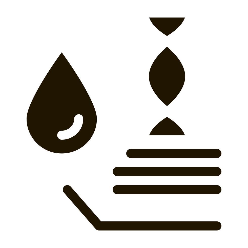 Molecule In Drop Water Biomaterial glyph icon vector