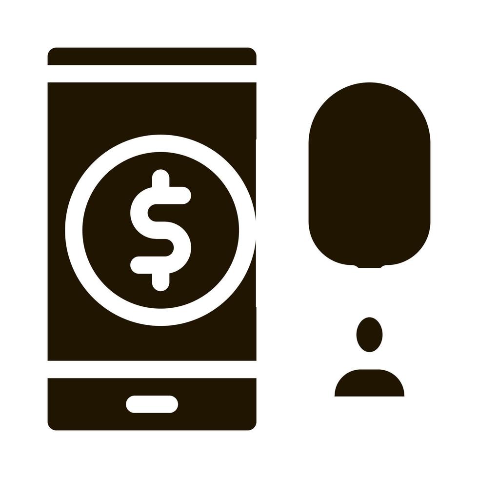 fingerprint access to accounts icon Vector Glyph Illustration
