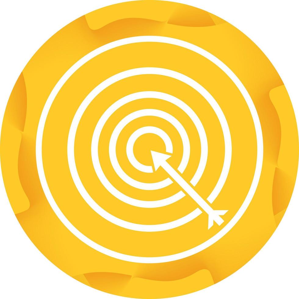Beautiful Target Glyph Vector Icon