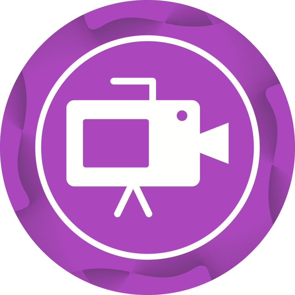 Beautiful Video Camera Glyph Vector Icon