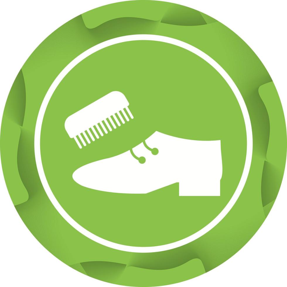 Beautiful Shoe And Brush Glyph Vector Icon