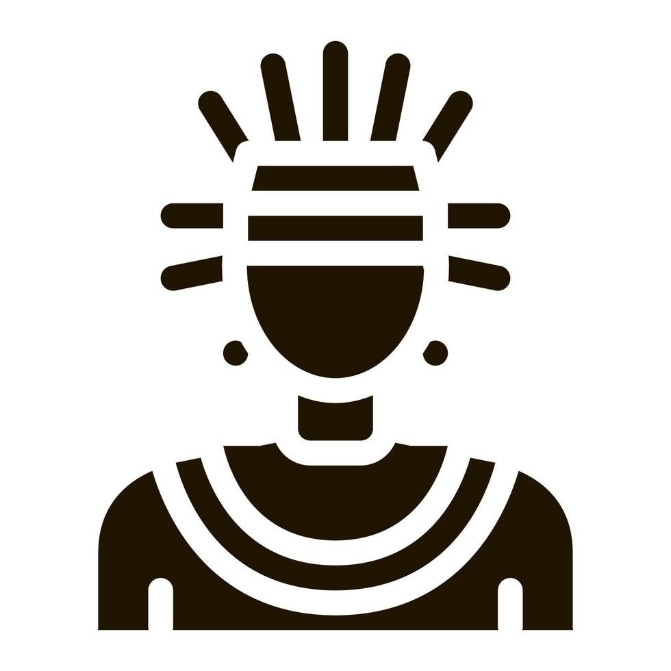 Aztec Shaman Icon Vector Glyph Illustration