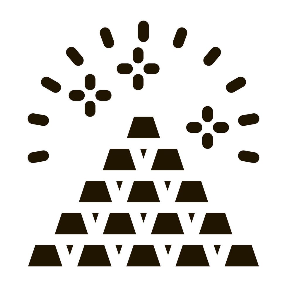 pirámide sagrada icono vector glifo ilustración