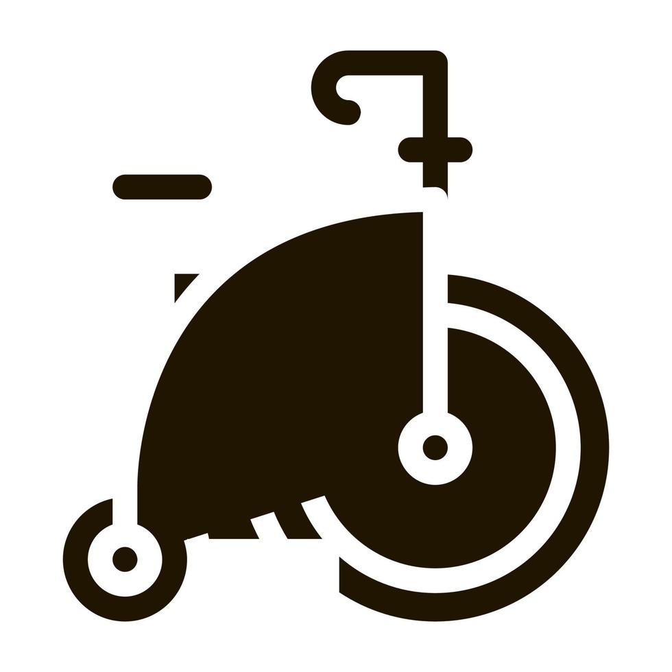 penny farthing icono vector glifo ilustración