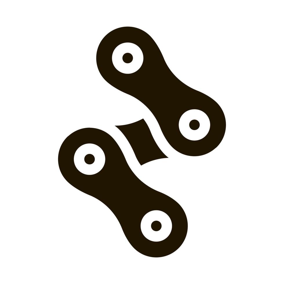 Bike Chain Icon Vector Glyph Illustration