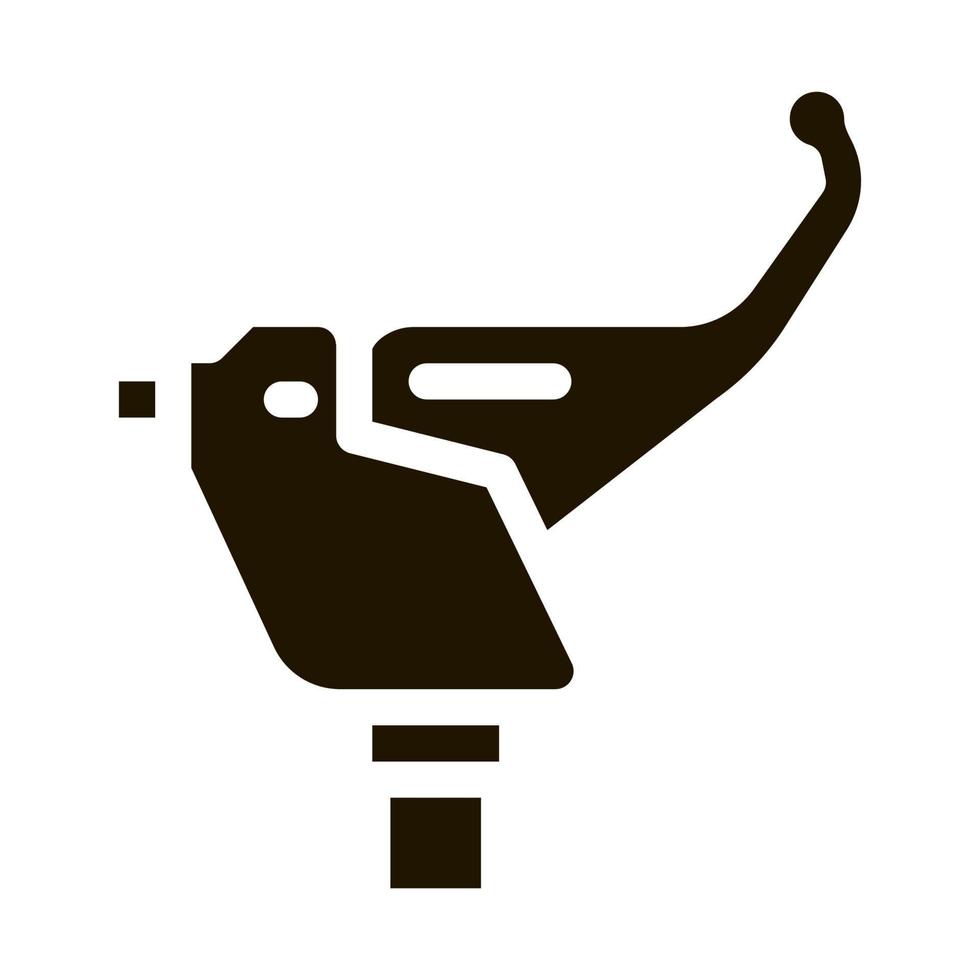 Bicycle Front Brake Vector Glyph Illustration
