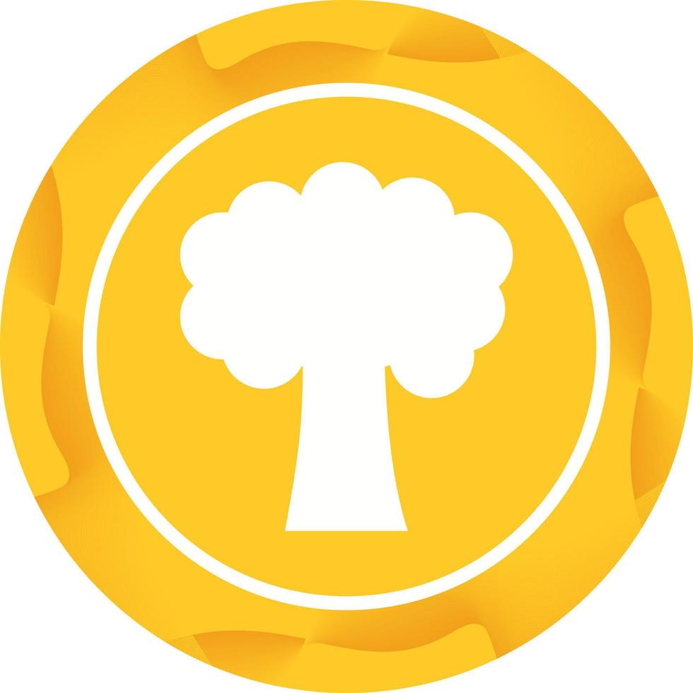 Beautiful Tree Glyph Vector Icon