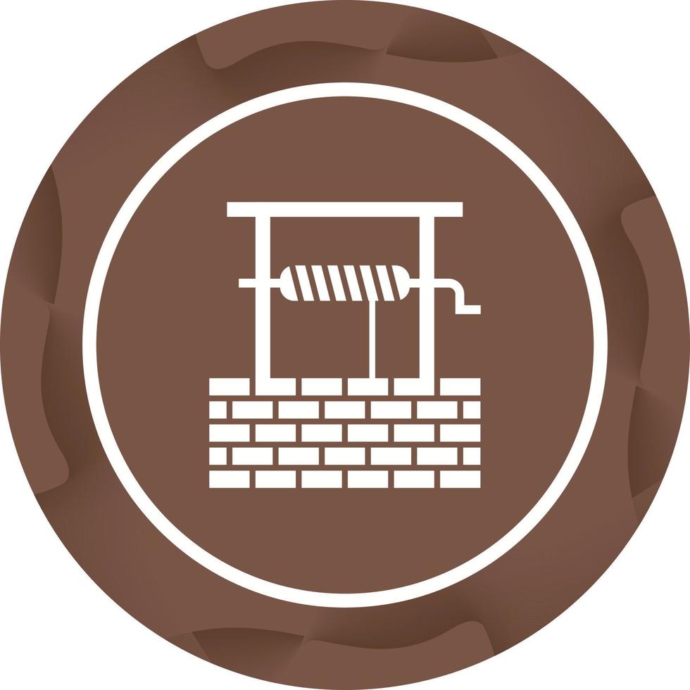 Beautiful Water Well Glyph Vector Icon