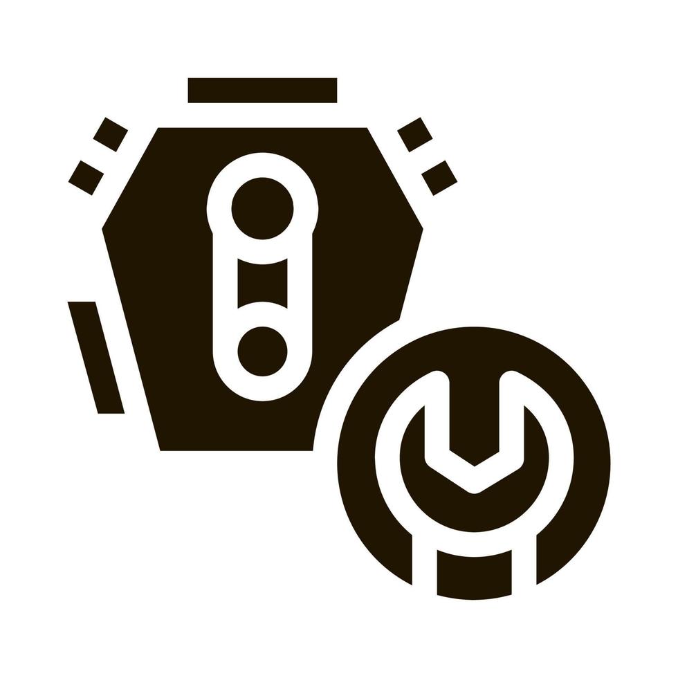 Engine Repair Icon Vector Glyph Illustration