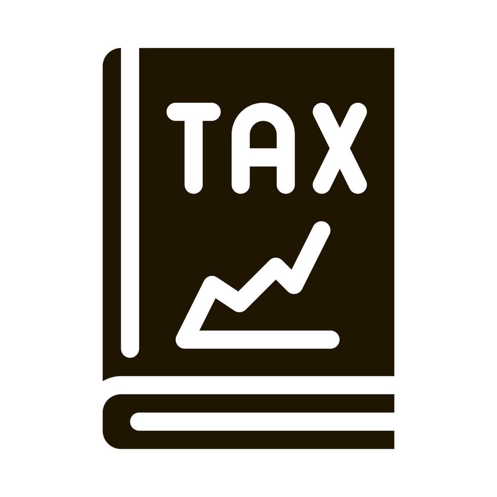 Tax Law Book Icon Vector Glyph Illustration