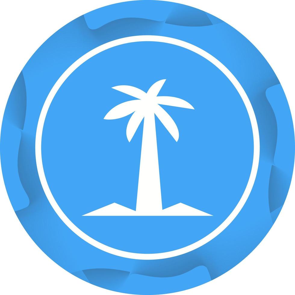 Beautiful Coconut Tree Glyph Vector Icon