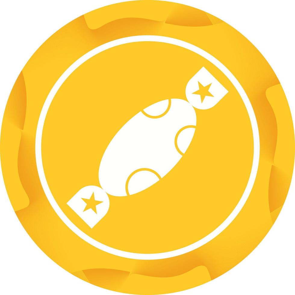Beautiful Toffee Glyph Vector Icon