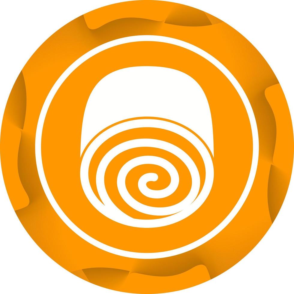Beautiful Swiss roll Glyph Vector Icon