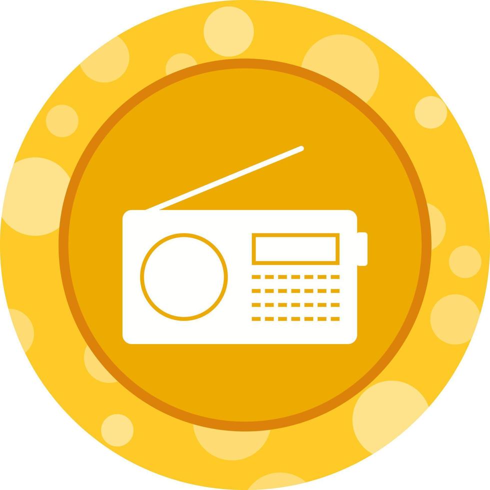 icono de glifo de vector de conjunto de radio único