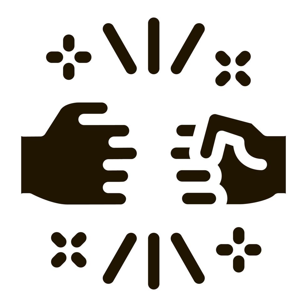 Friend Fist Bump Icon Vector Glyph Illustration