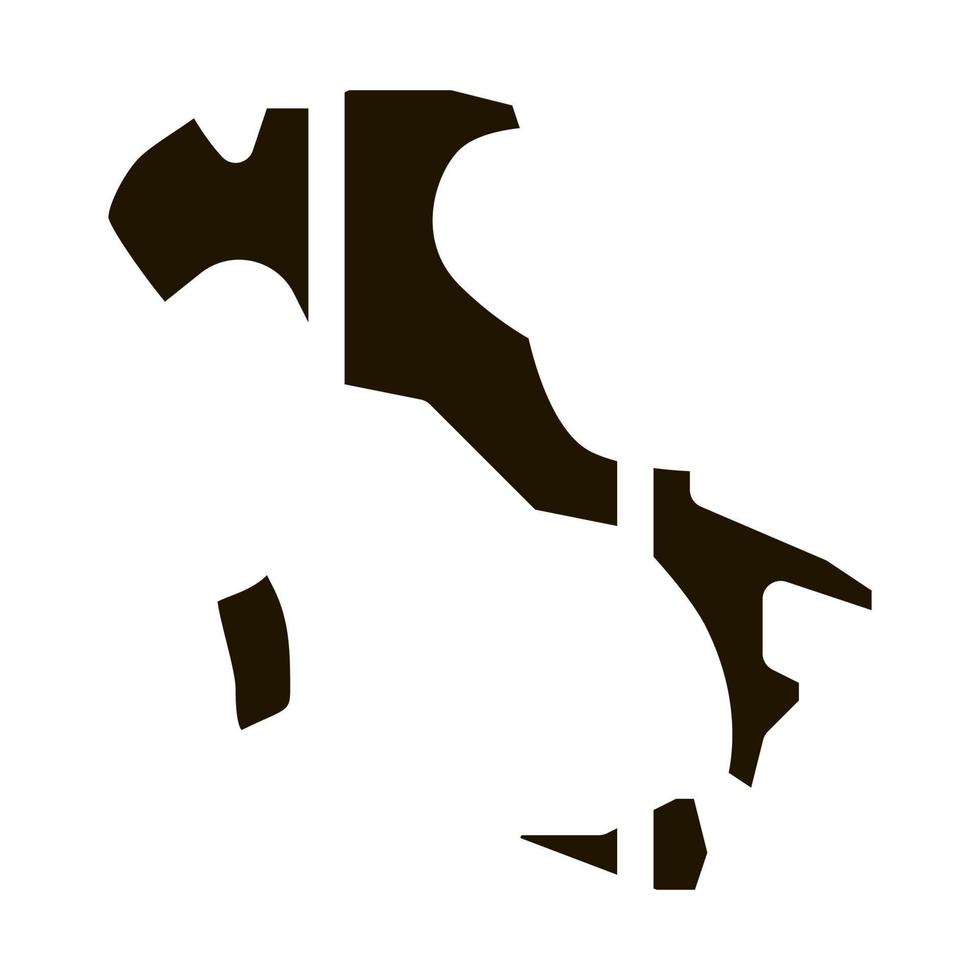 Italy Country Map Icon Vector Glyph Illustration