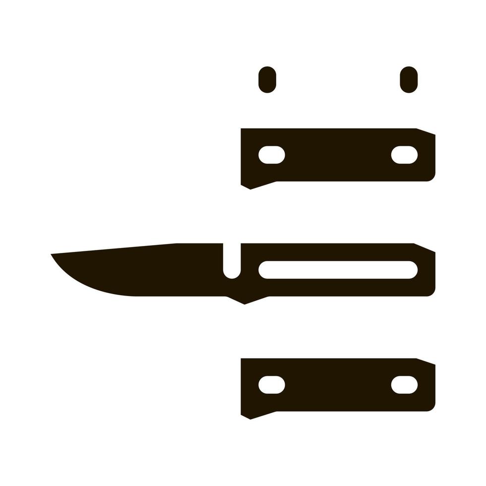 Knife Handle Icon Vector Glyph Illustration