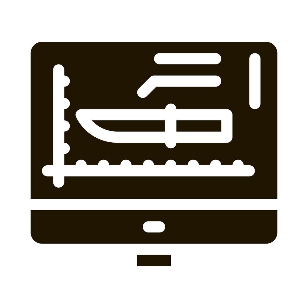 Knife Display Icon Vector Glyph Illustration