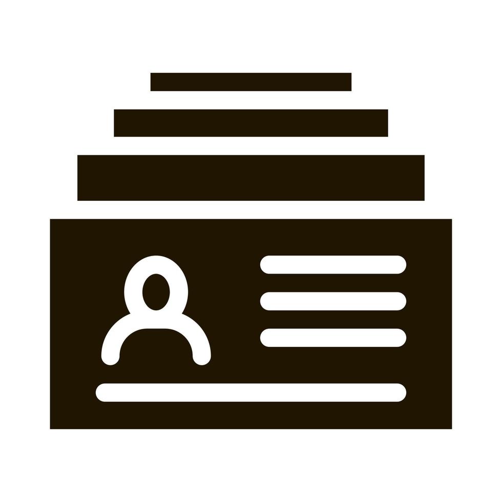 Customer Database Icon Vector Glyph Illustration