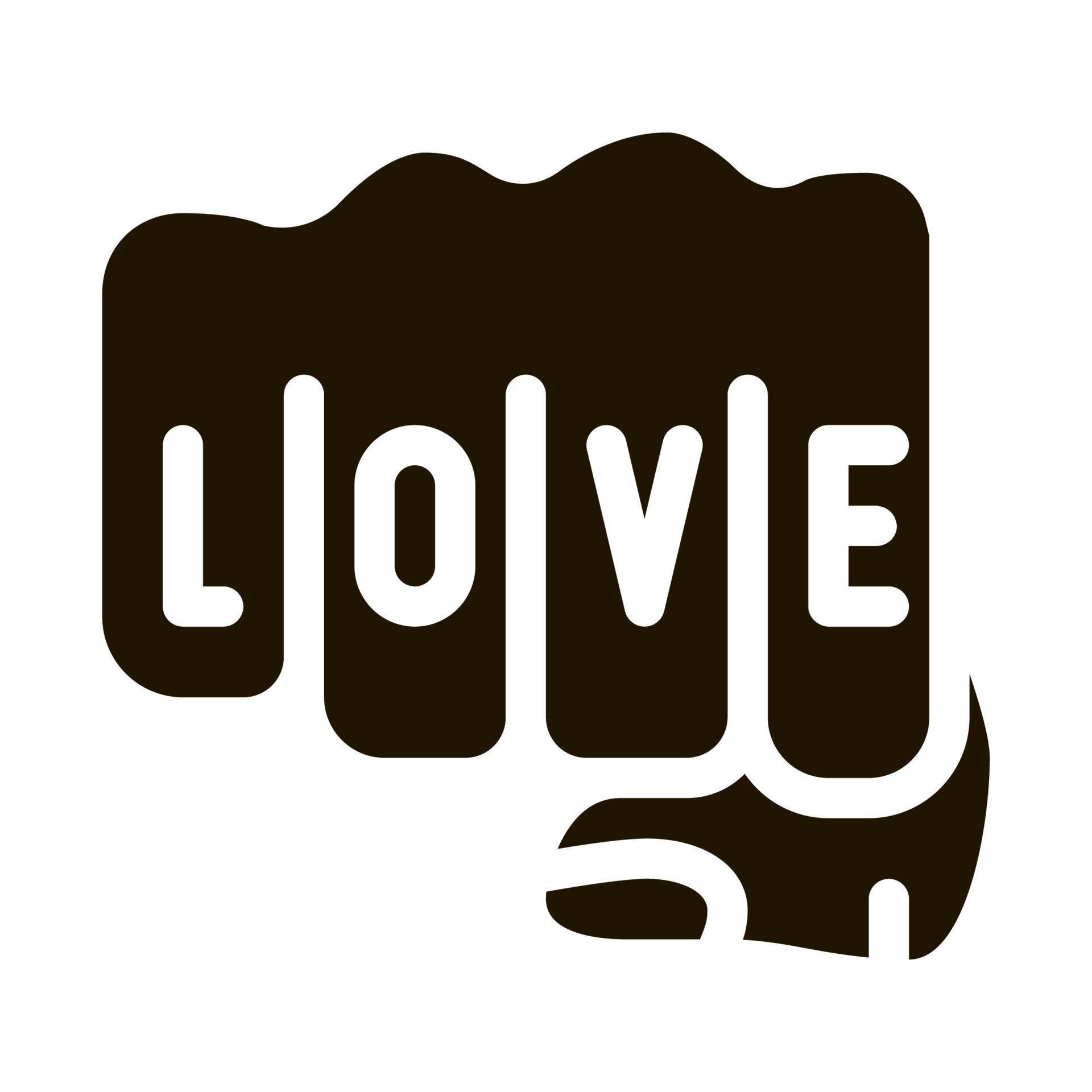 Love Fist Fingers Icon Vector Glyph Illustration 17512168 Vector Art at