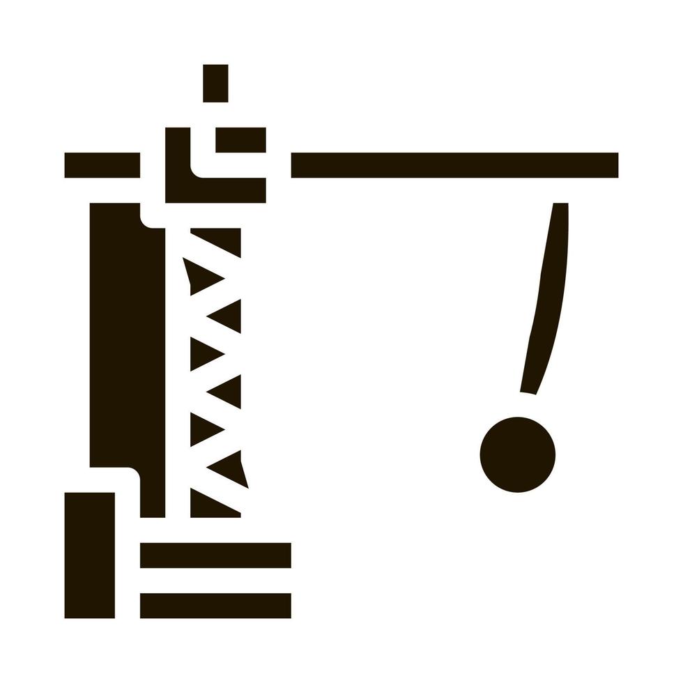 Demolition Crane Icon Vector Glyph Illustration