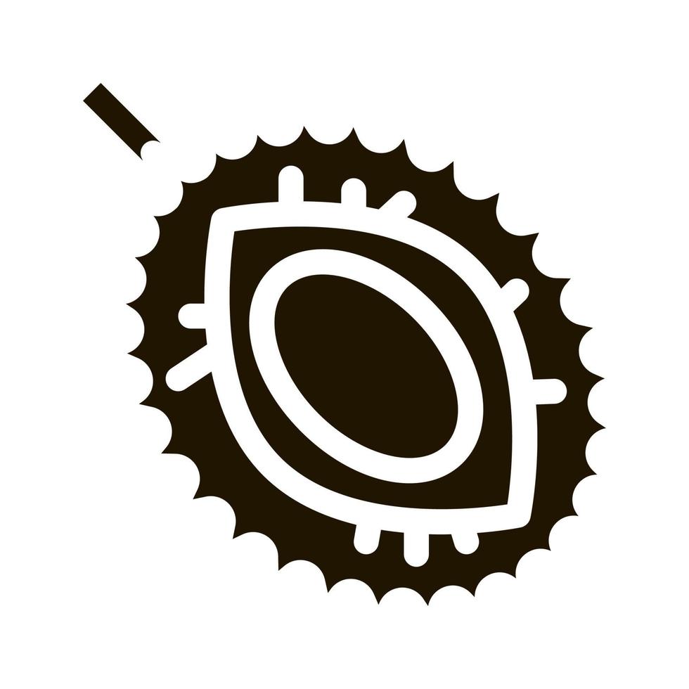 Durian Sliced Tropical Fruit Icon Vector