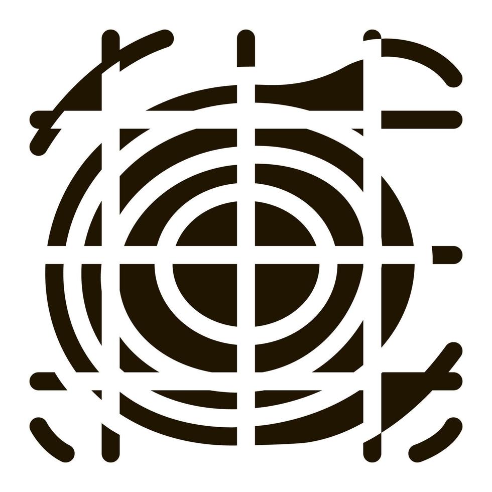 Topographic Landscape Map Icon Vector