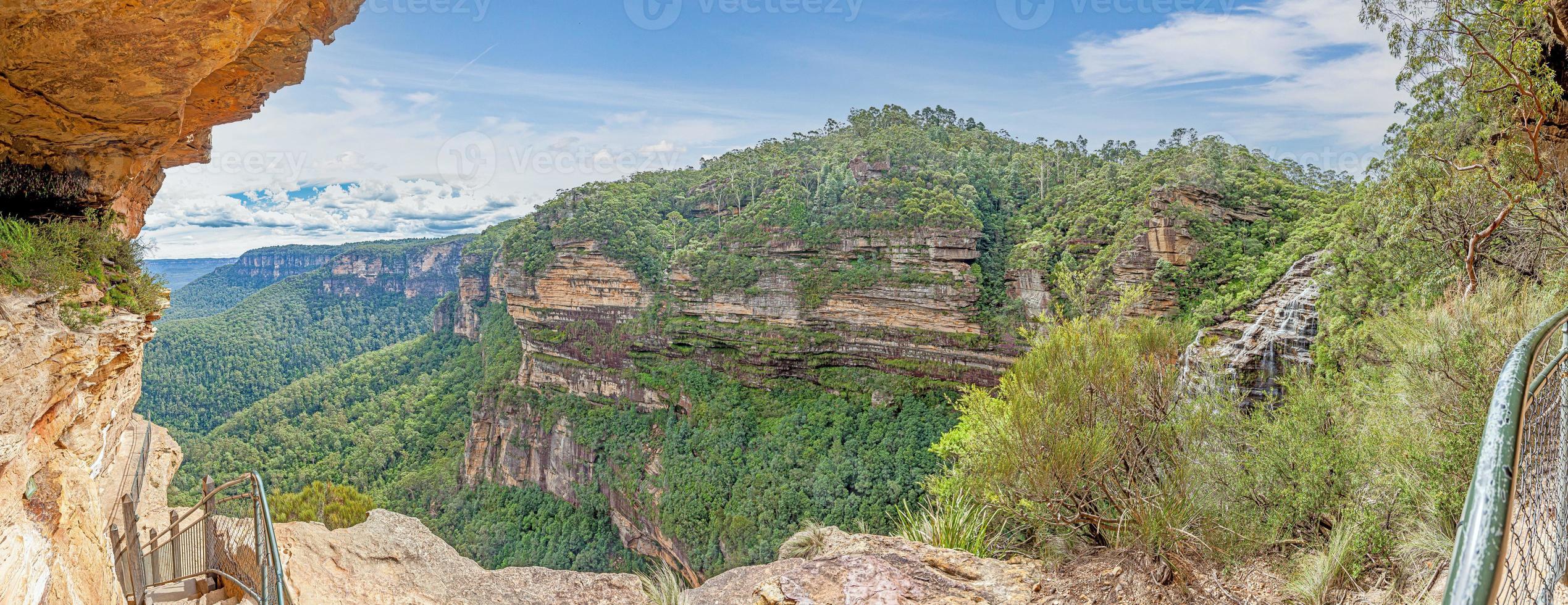 Picture of Wentworth Falls in the Blue Mountains in the Australian state of New South Wales during the day photo