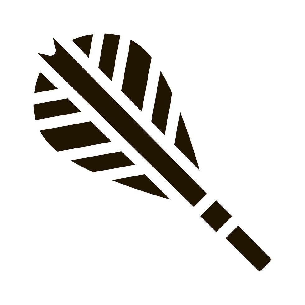 Arrow Feather Plumage Detail Icon Vector