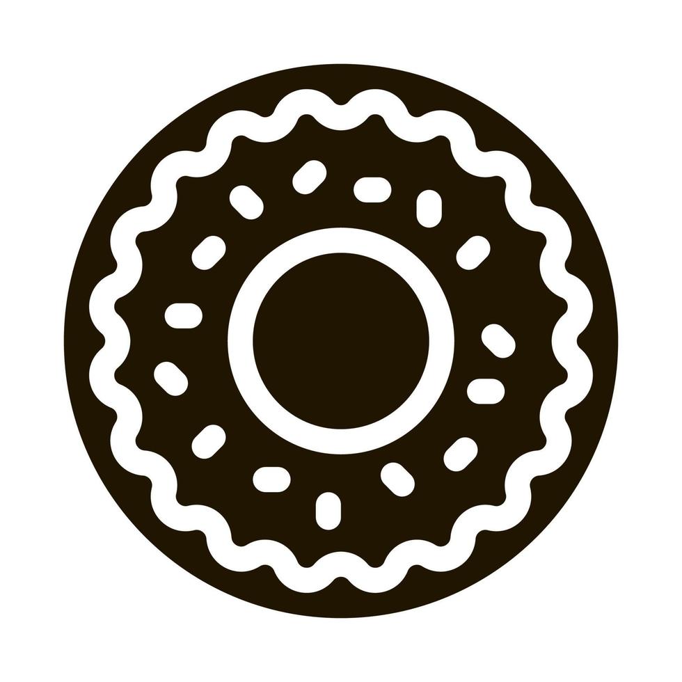 Donut Delicious Baked Snack Icon Vector