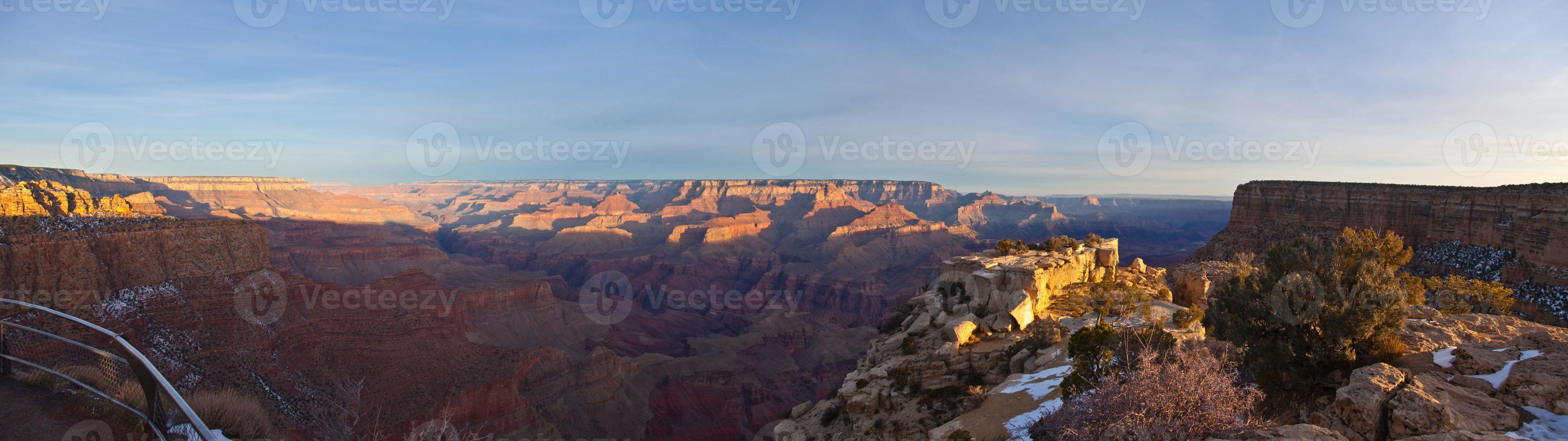 panorama desde el lado sur del gran cañón en invierno foto