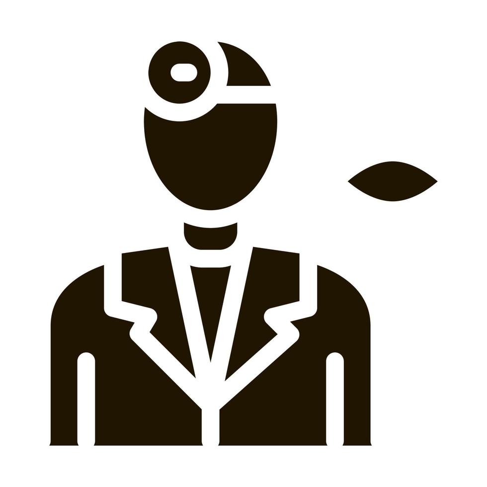 Oculist Doctor Silhouette Icon Vector