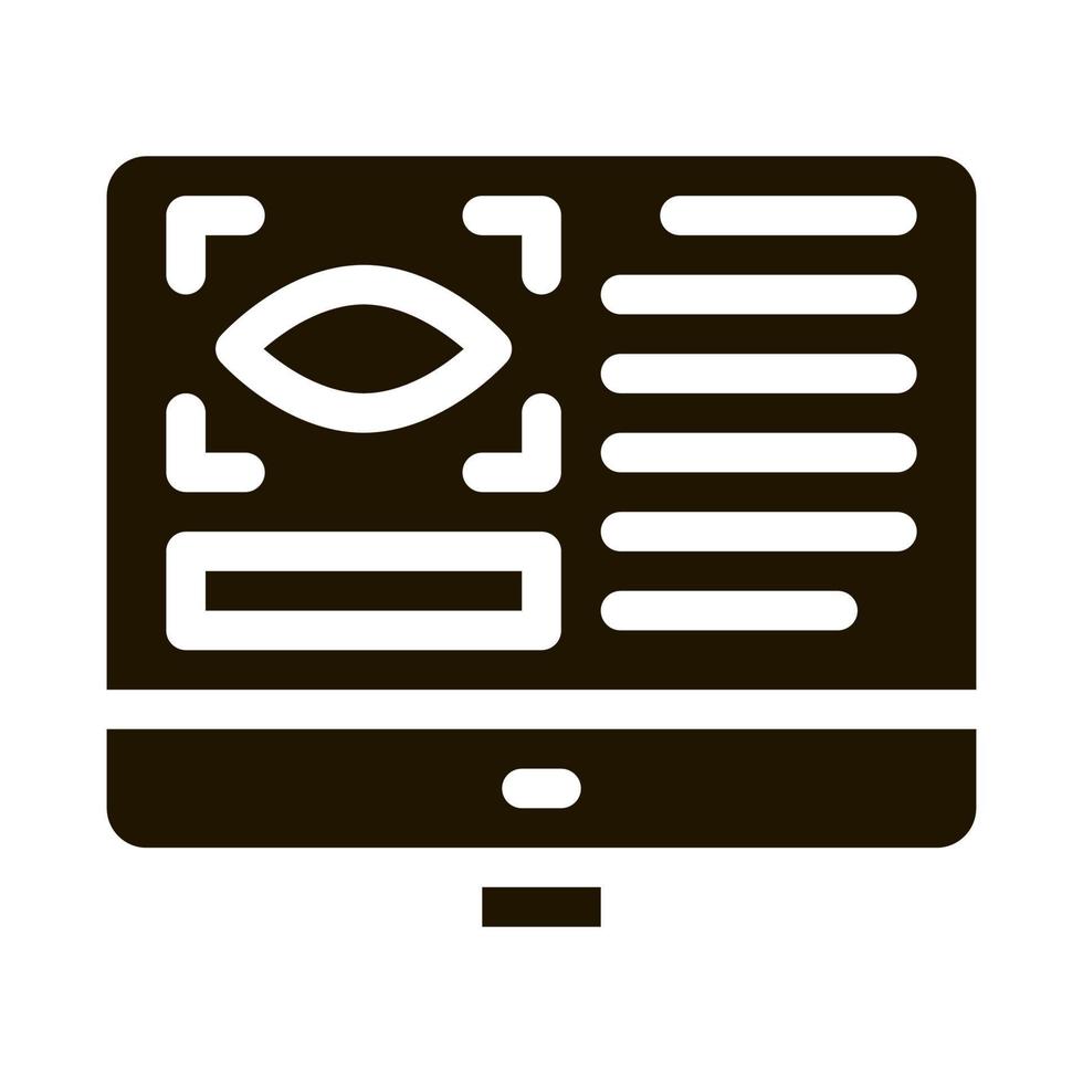 Optometry Online Information Icon Vector